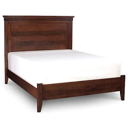 Solid Wood Queen Single-Panel Bed